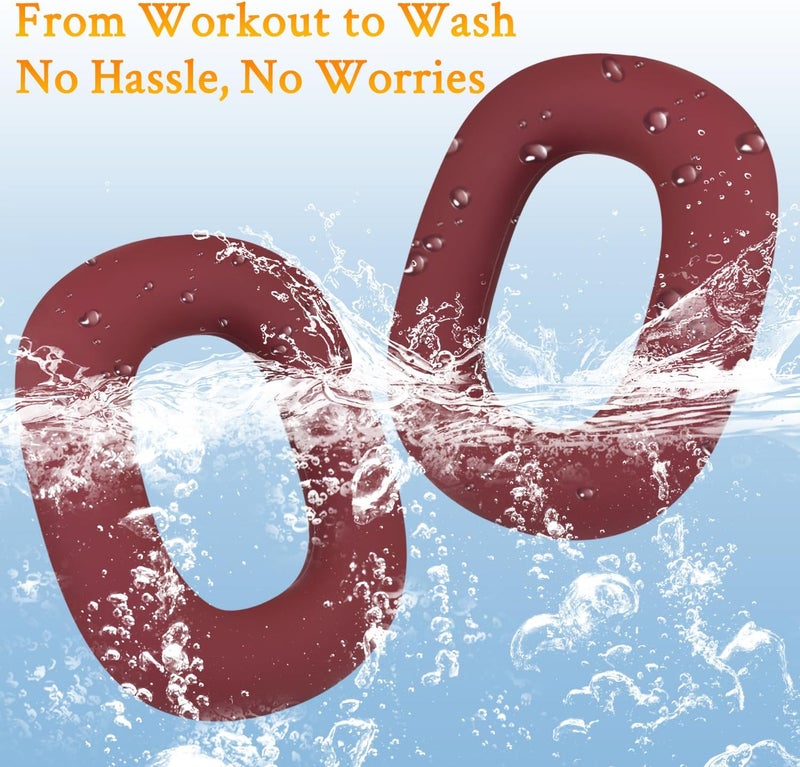 SoloWIT Sweat Proof Silicone Ear Cover for AirPods Max, Comfortable Fit for Gym Exercise, Easy to Clean, No Sound Quality Loss - Burgundy - Image 4